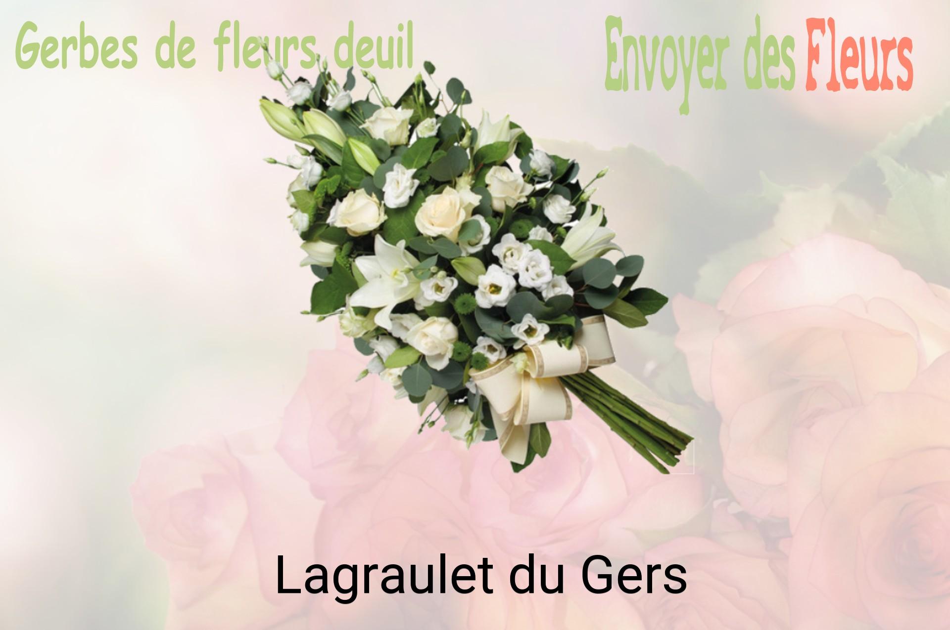 Gerbe de fleurs de deuil livrée à Lagraulet-du-Gers